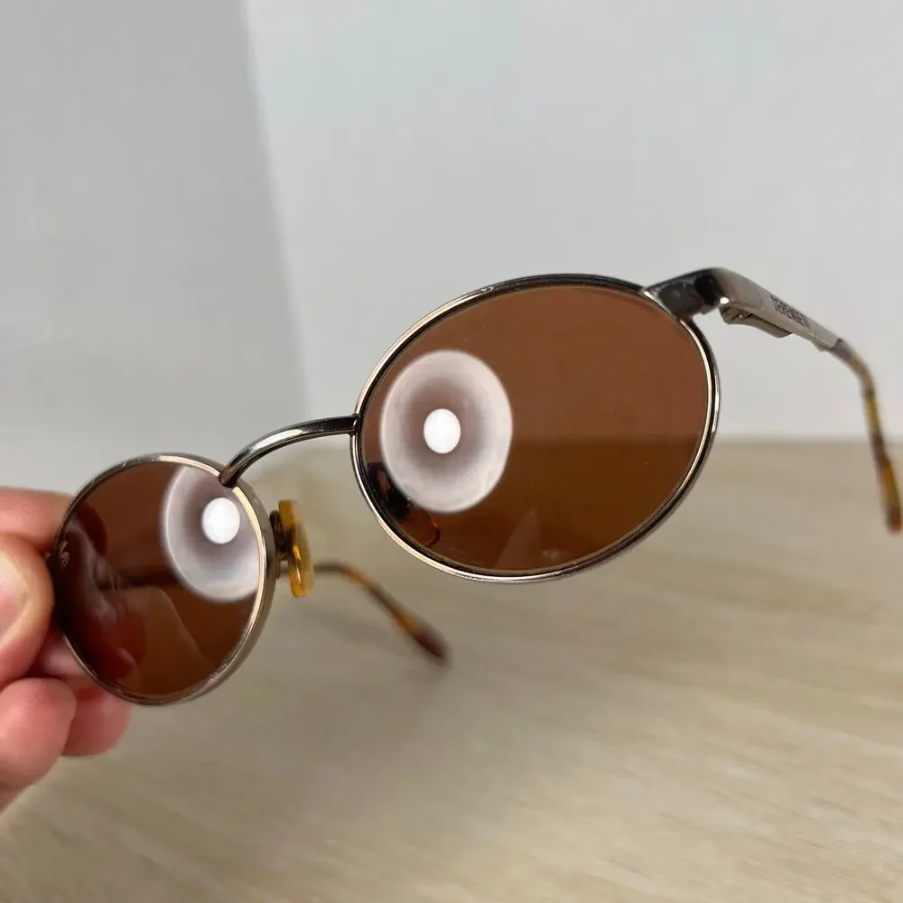 Vintage Serengeti 6412 Sunglasses Red Tinted Lenses Japan Oval Metal